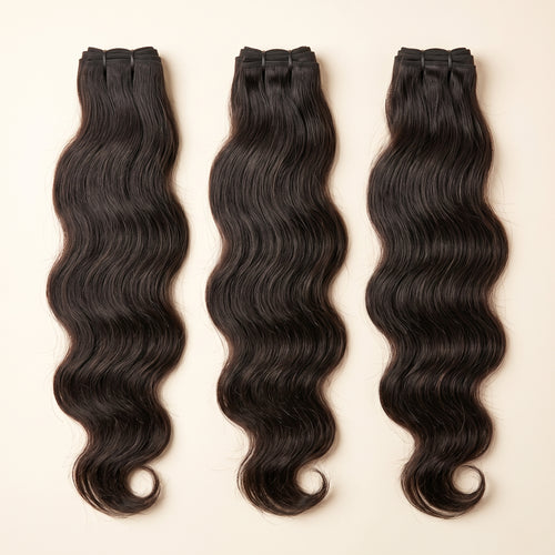 Raw Indian Natural Wavy (3 Bundles)