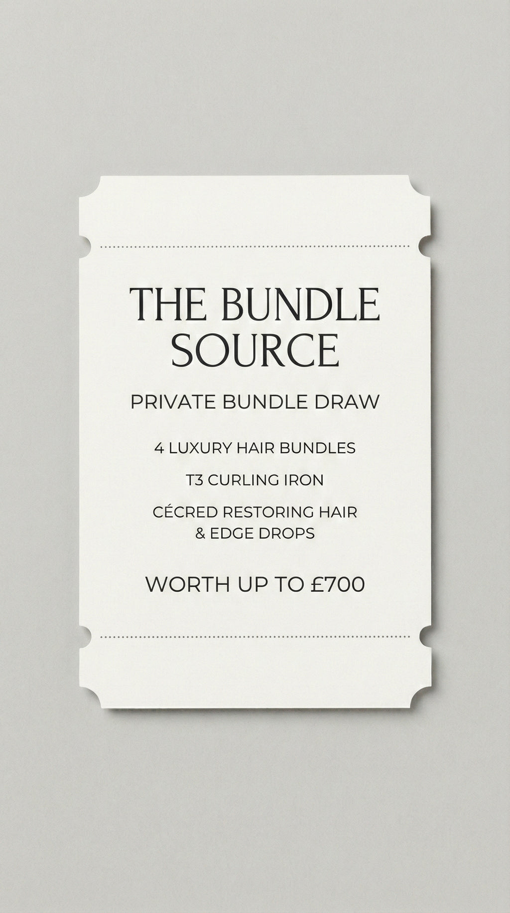 Luxury Bundle Draw - Entry