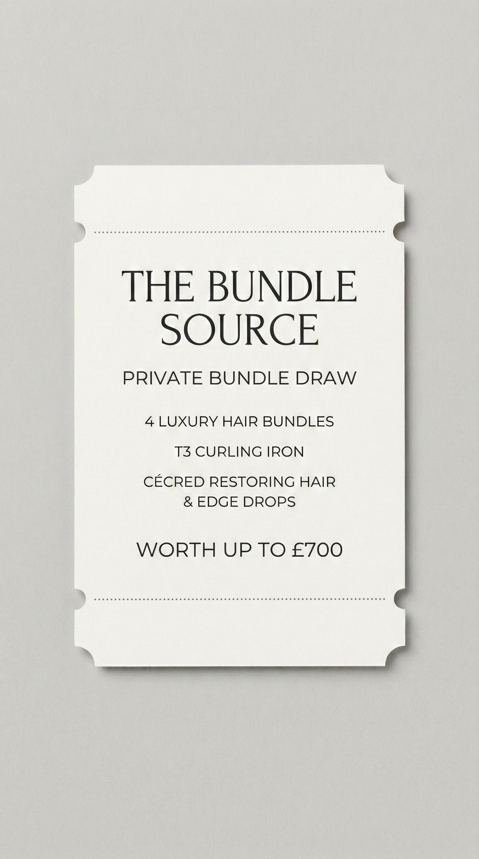 Luxury Bundle Draw - Entry